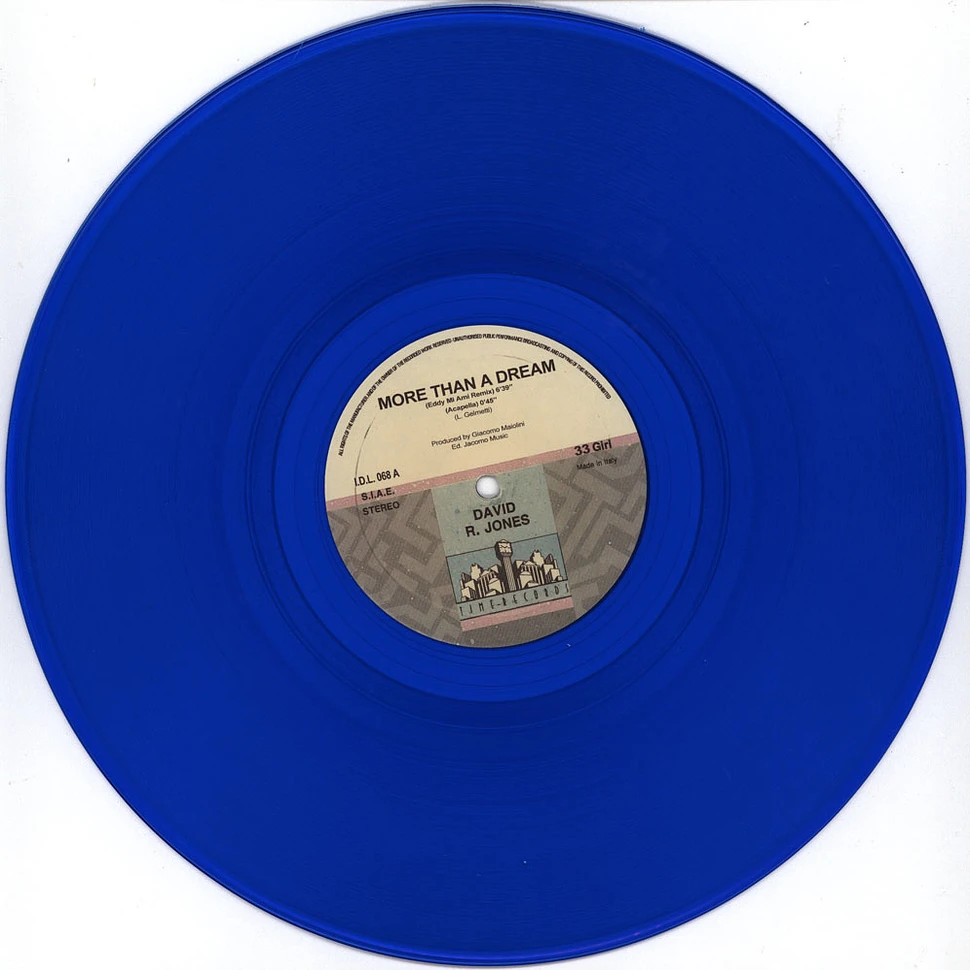 David R. Jones - More Than A Dream Blue Vinyl Edition