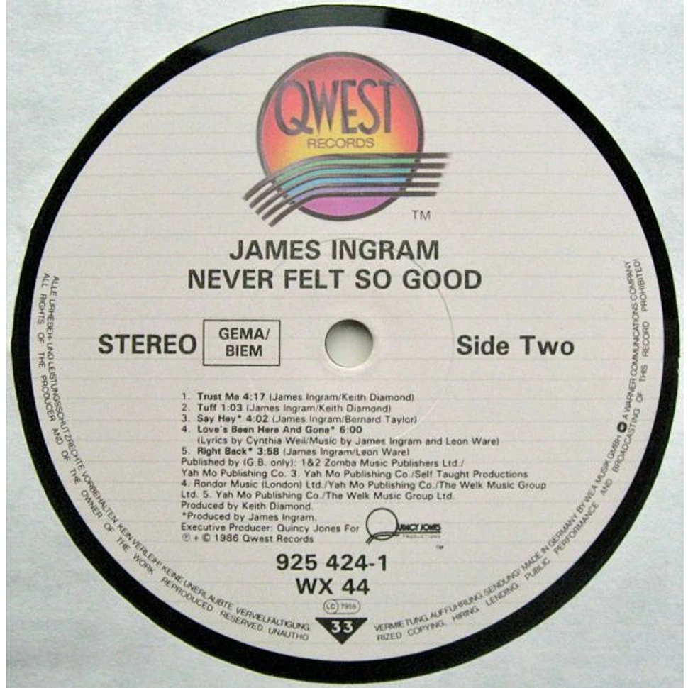 James Ingram - Never Felt So Good