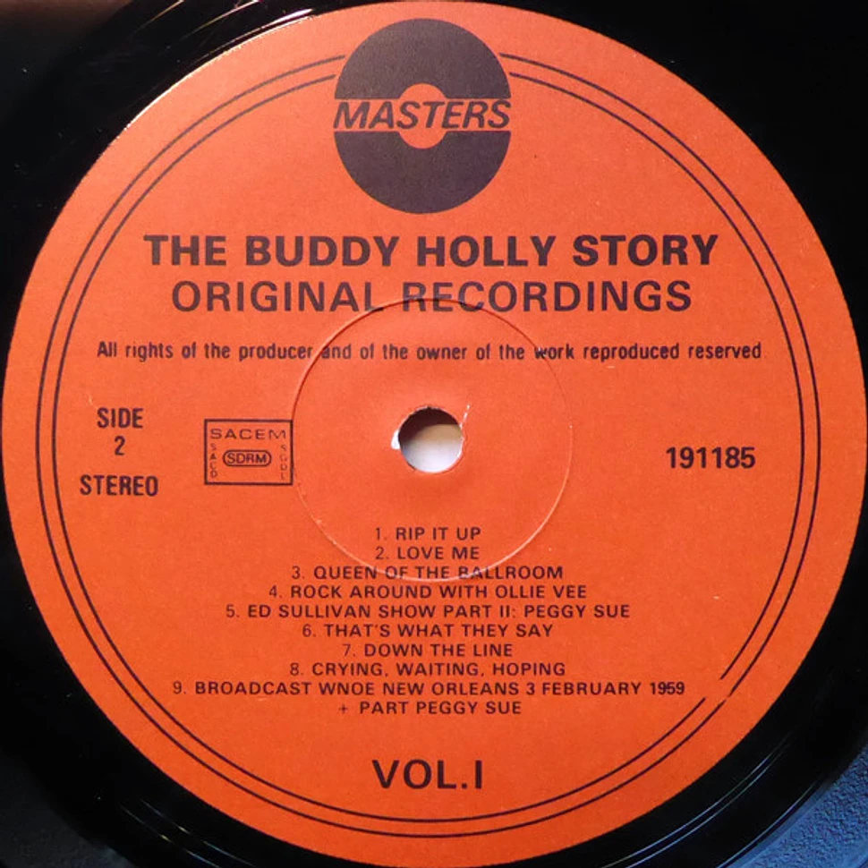 Buddy Holly - The Buddy Holly Story (Original Recordings) Vol. I