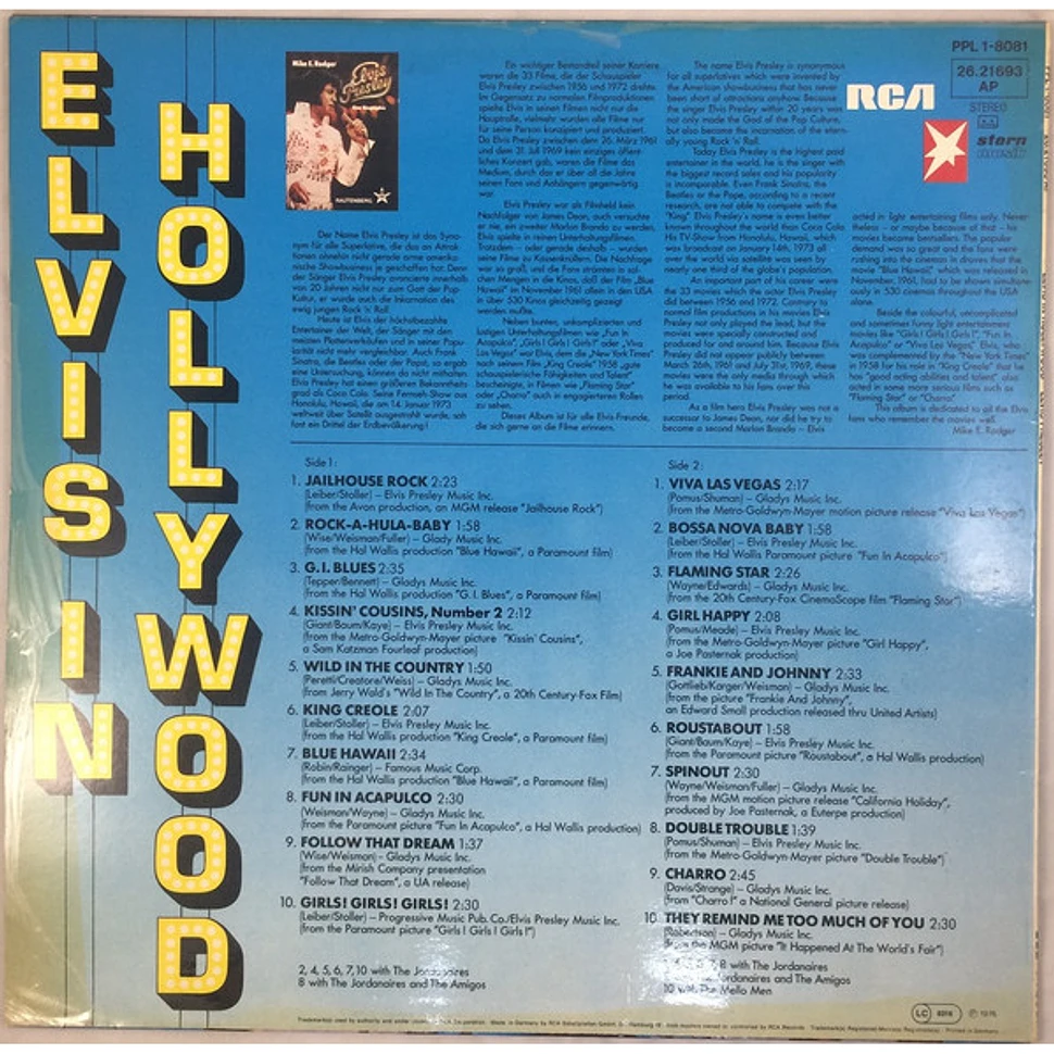 Elvis Presley - Elvis In Hollywood