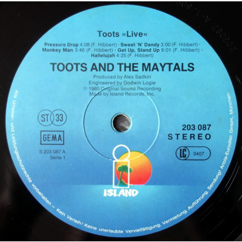 Toots & The Maytals - Live