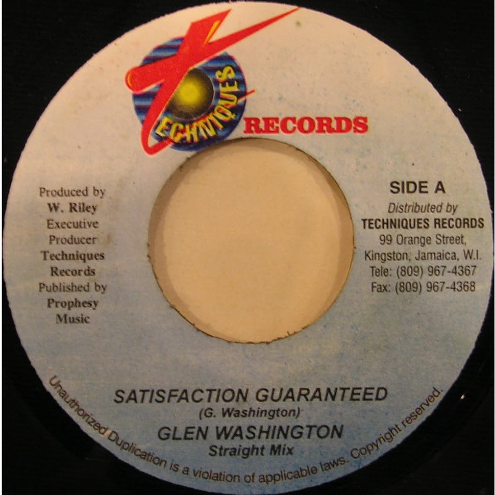 Glen Washington - Satisfaction Guaranteed