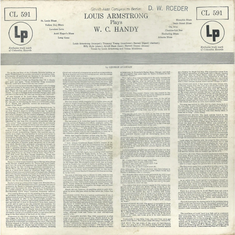 Louis Armstrong And His All-Stars - Louis Armstrong Plays W.C. Handy