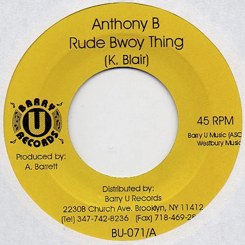 Anthony B - Rude Bwoy Thing