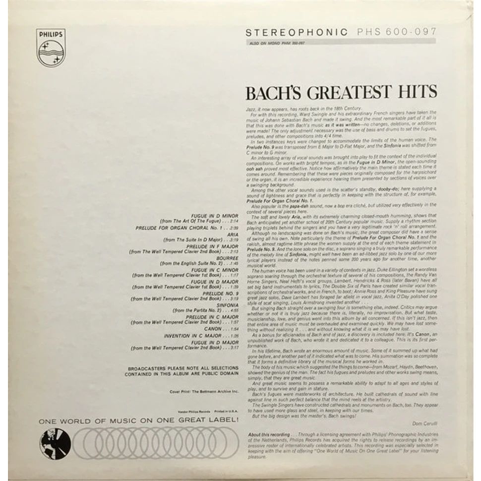 Les Swingle Singers - Bach's Greatest Hits