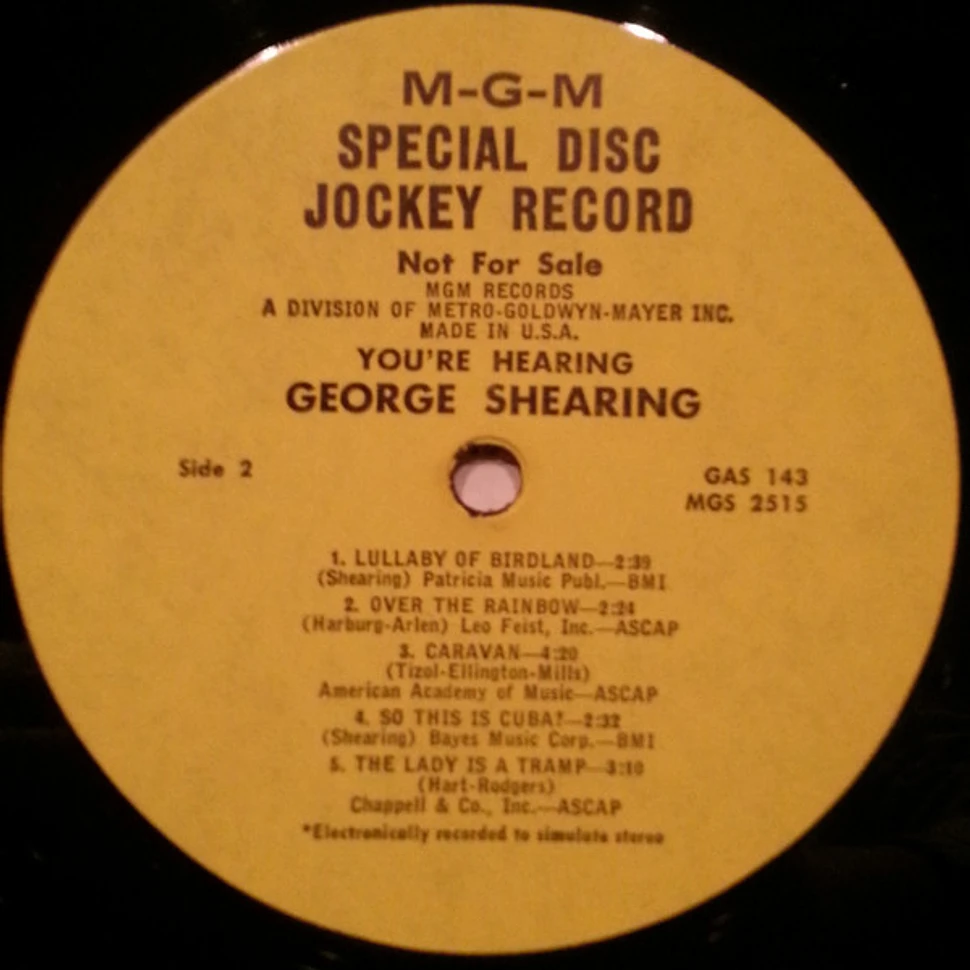 George Shearing - You're Hearing