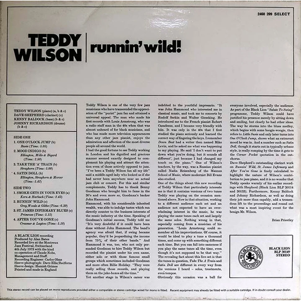 Teddy Wilson - Runnin' Wild