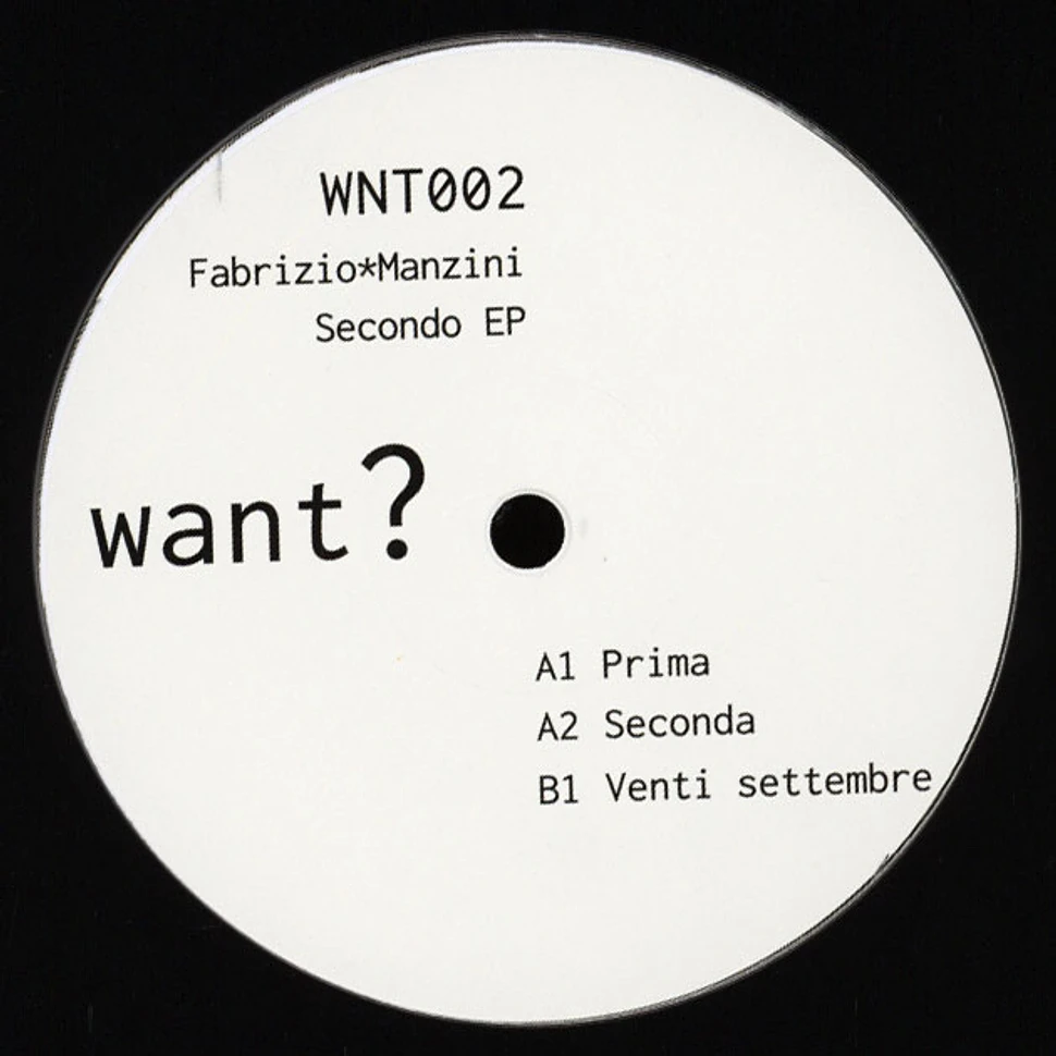 Fabrizio*Manzini - Secondo EP