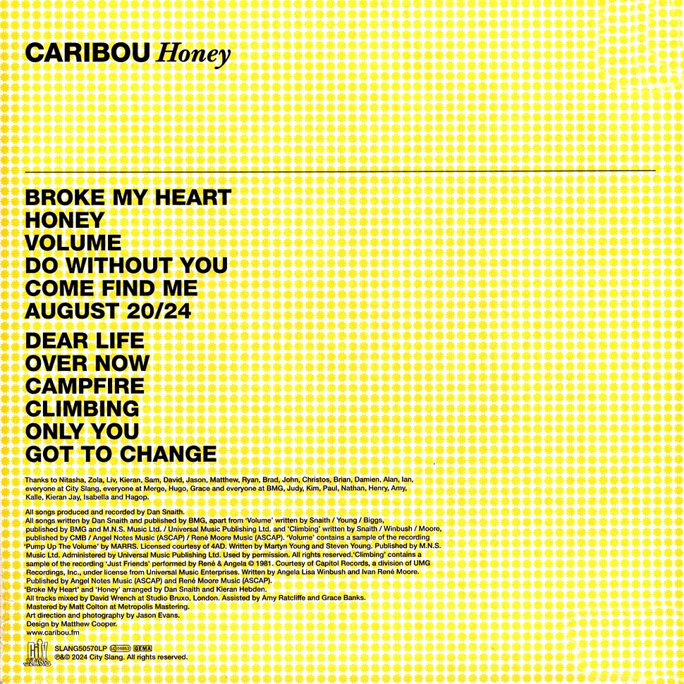 Caribou - Honey Black Vinyl Edition