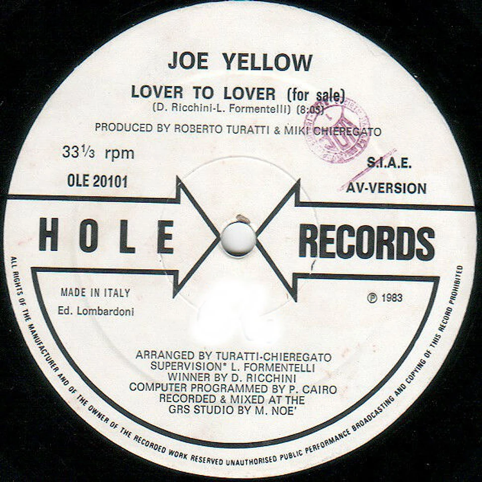 Joe Yellow - Lover To Lover