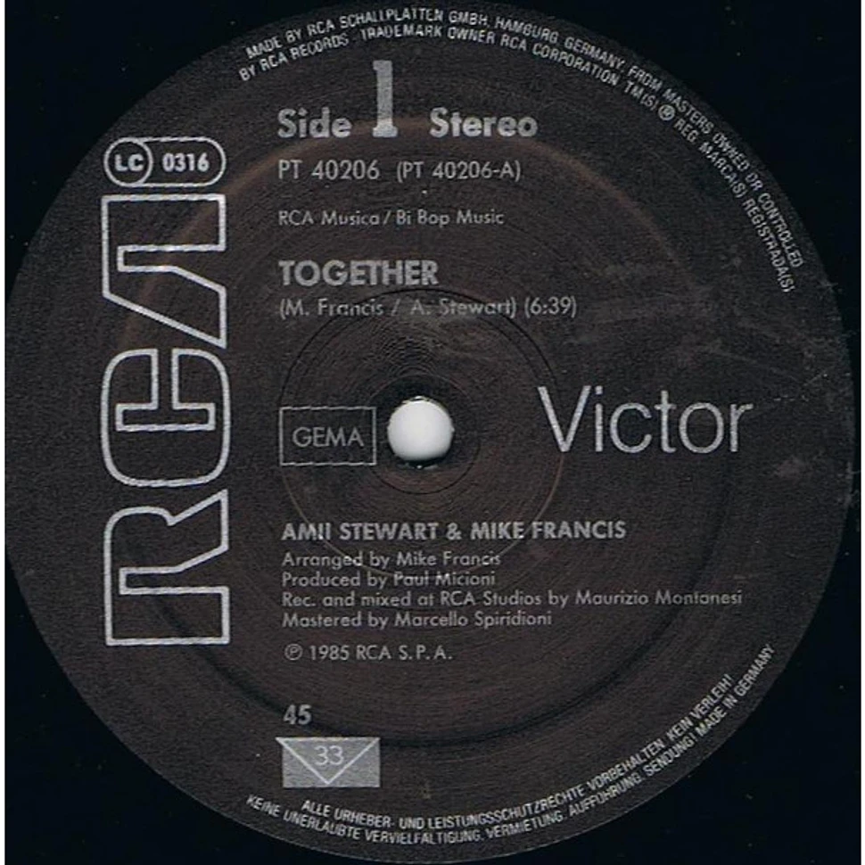 Amii Stewart And Mike Francis - Together