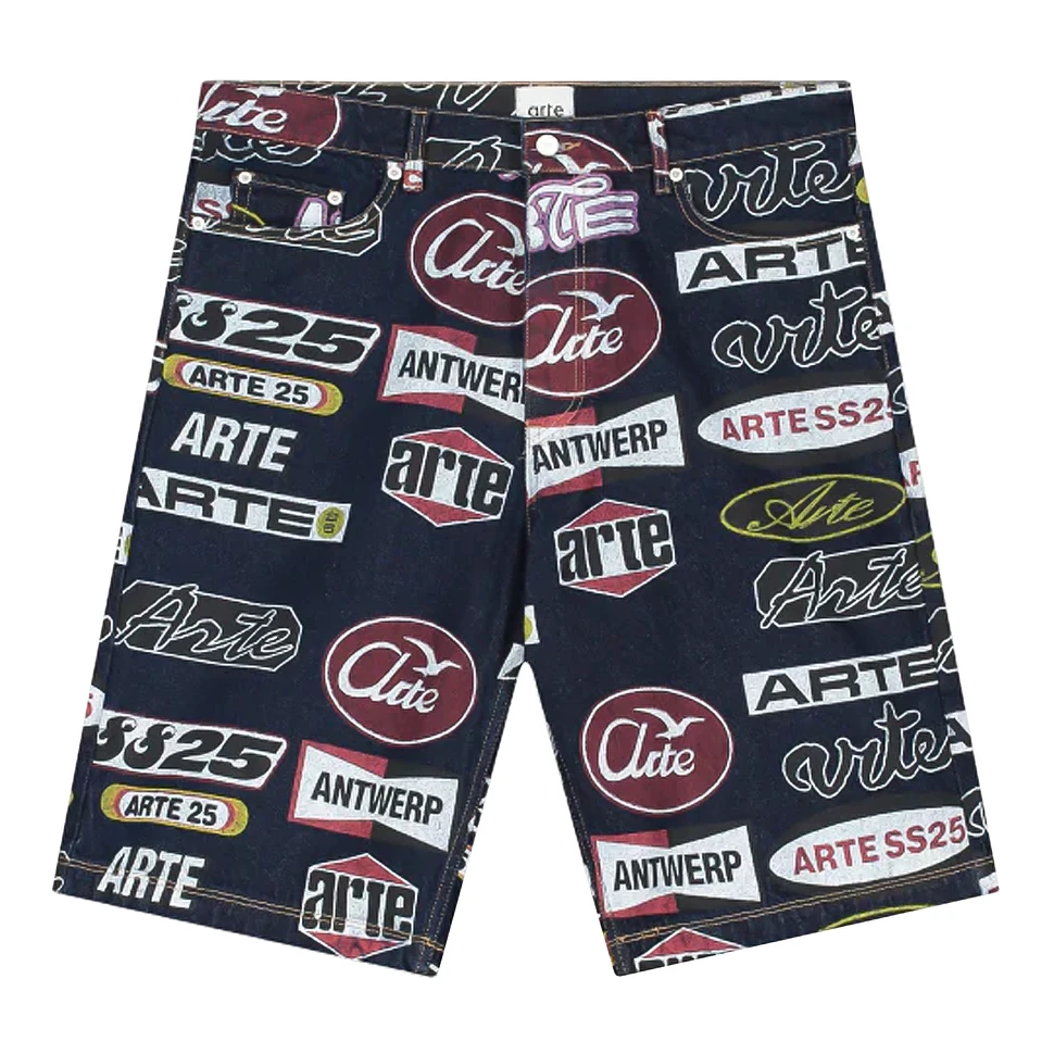 Arte Antwerp - Different Prints Denim Shorts