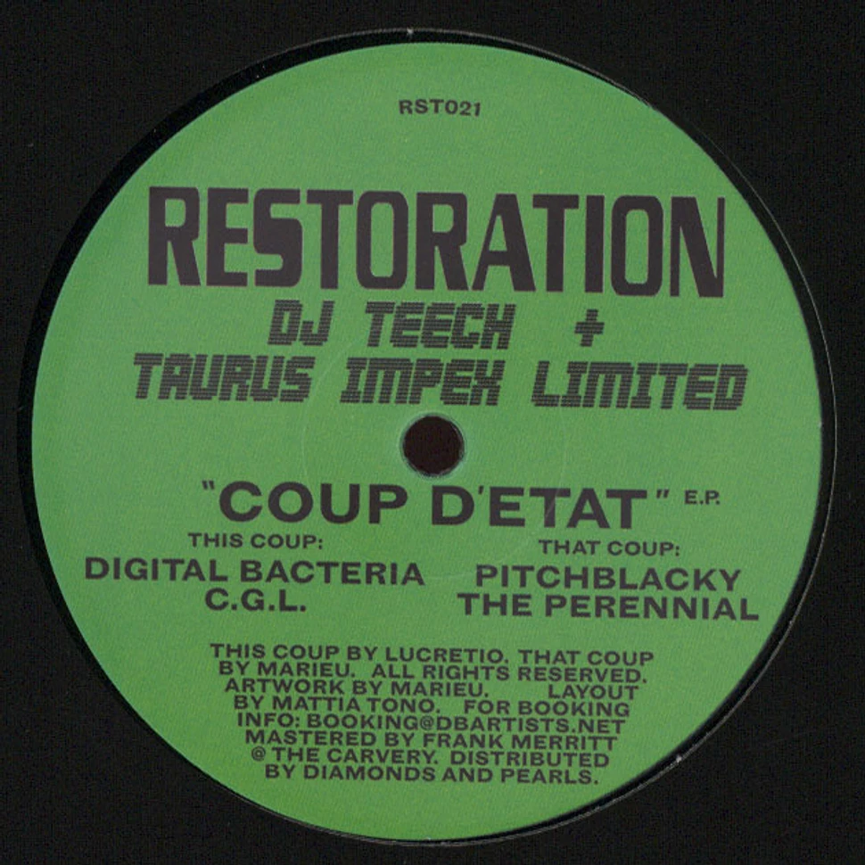 Dj Teech + Taurus Impex Limited - Coup D'etat E.P.