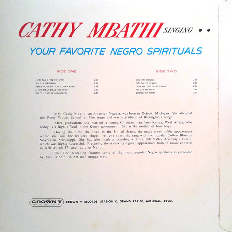 Cathy Mbathi - Favorite Negro Spirituals