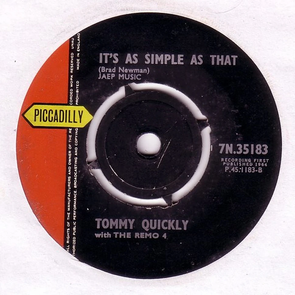 Tommy Quickly / Tommy Quickly & The Remo Four - You Might As Well Forget Him