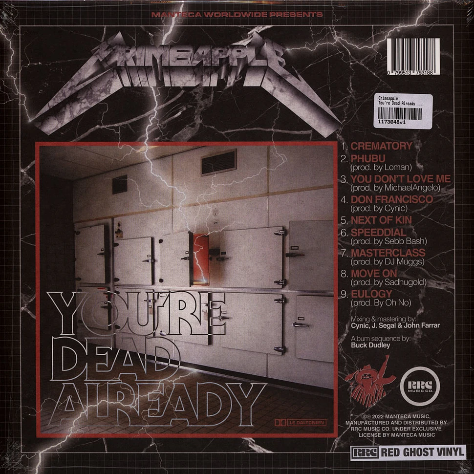 Crimeapple - You're Dead Already Red Ghost Vinyl Edition