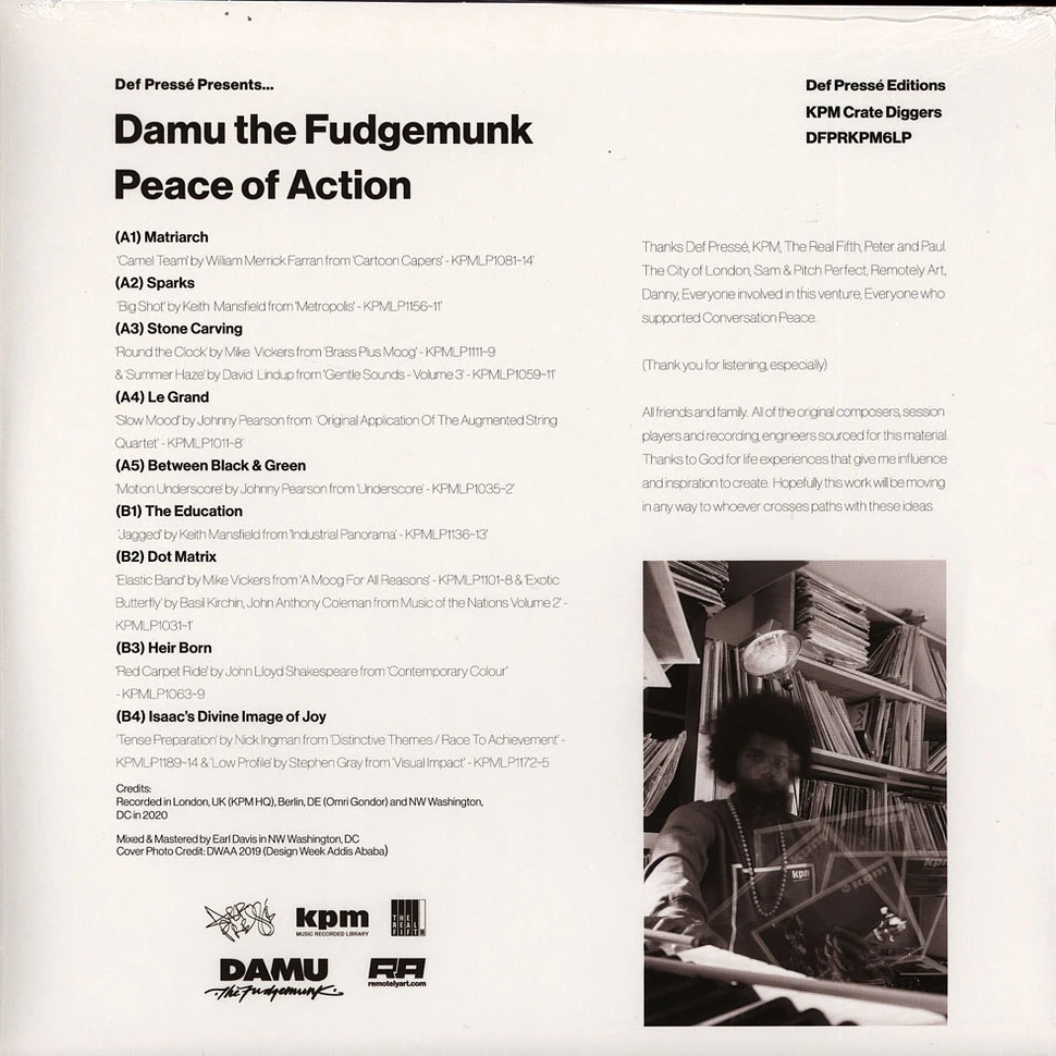 Damu The Fudgemunk - Peace Of Action Black Vinyl Edition