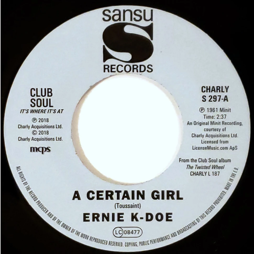 Ernie K-Doe - A Certain Girl