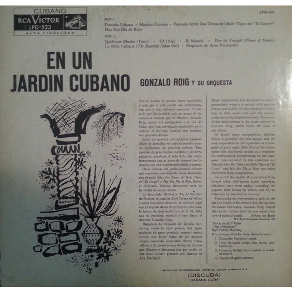 Gonzalo Roig Y Su Orquesta - En Un Jardin Cubano