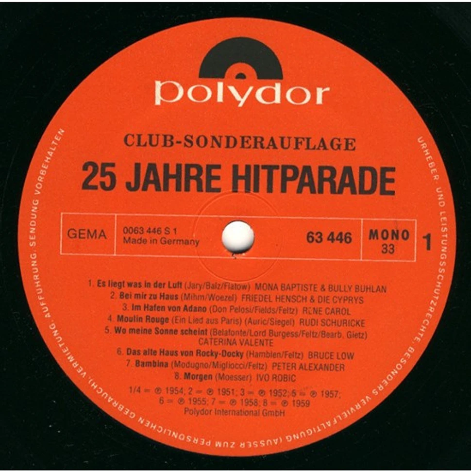 V.A. - 25 Jahre Hitparade 1950-1975