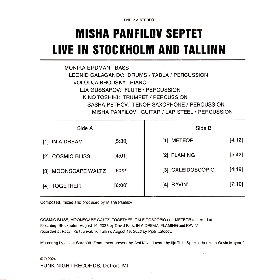 Misha Panfilov Septet - Live In Stockholm & Tallinn