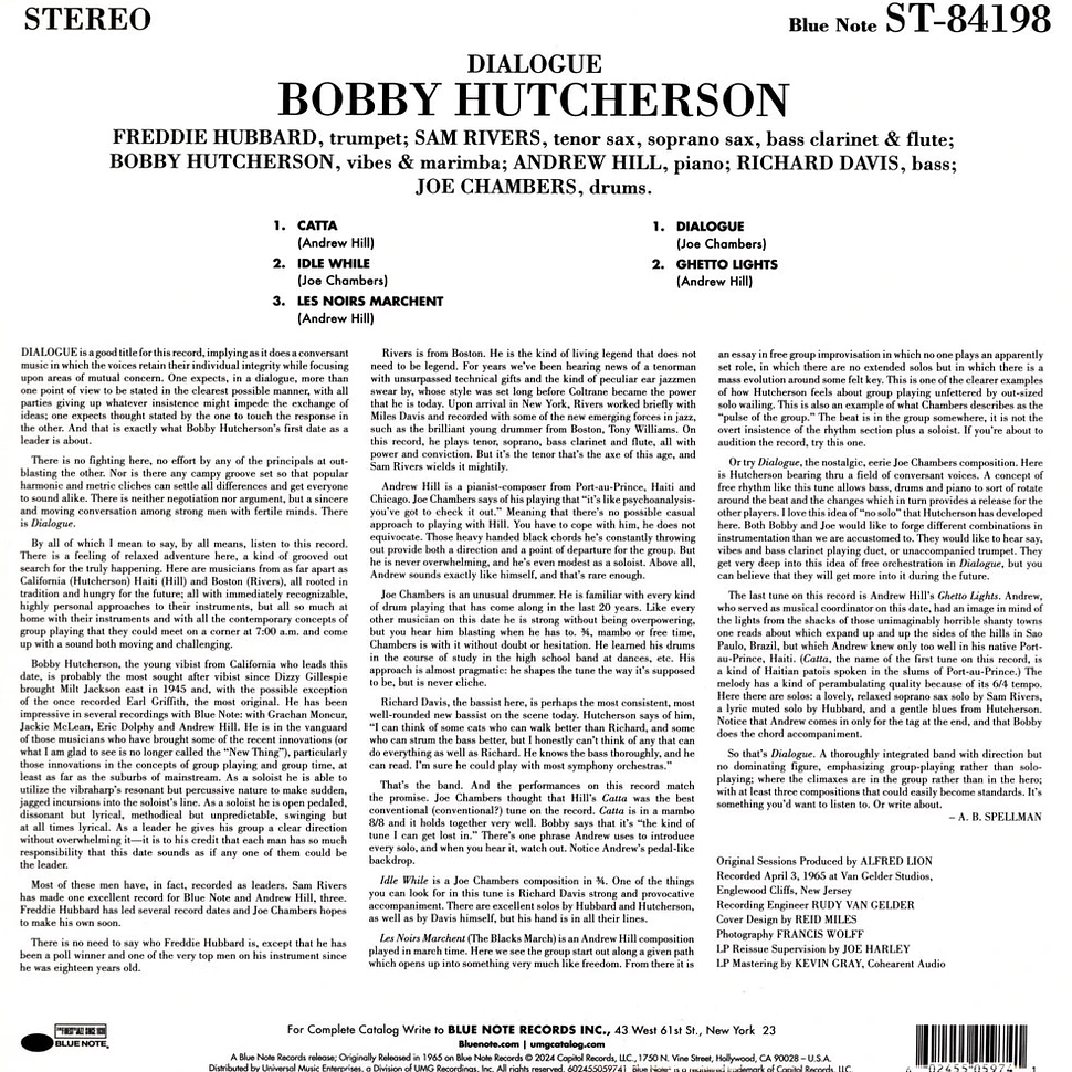 Bobby Hutcherson - Dialogue Tone Poet Vinyl Edition