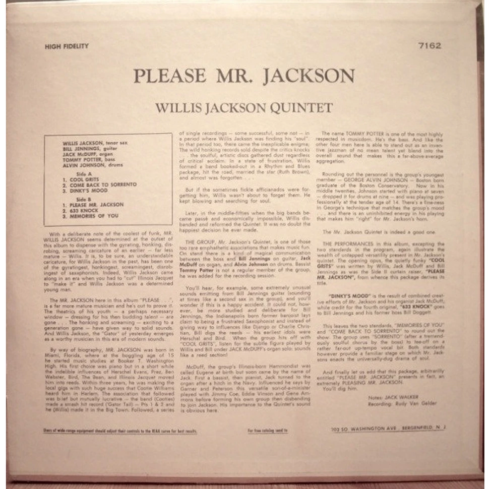 Willis Jackson Quintet - Please Mr. Jackson