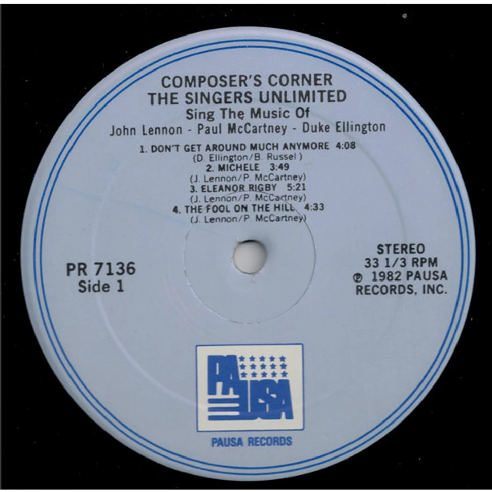 The Singers Unlimited - Composer's Corner - The Singers Unlimited Sing The Music Of John Lennon, Paul McCartney And Duke Ellington