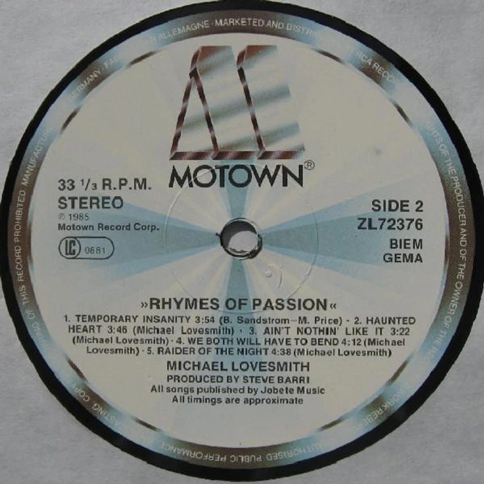 Michael Lovesmith - Rhymes Of Passion