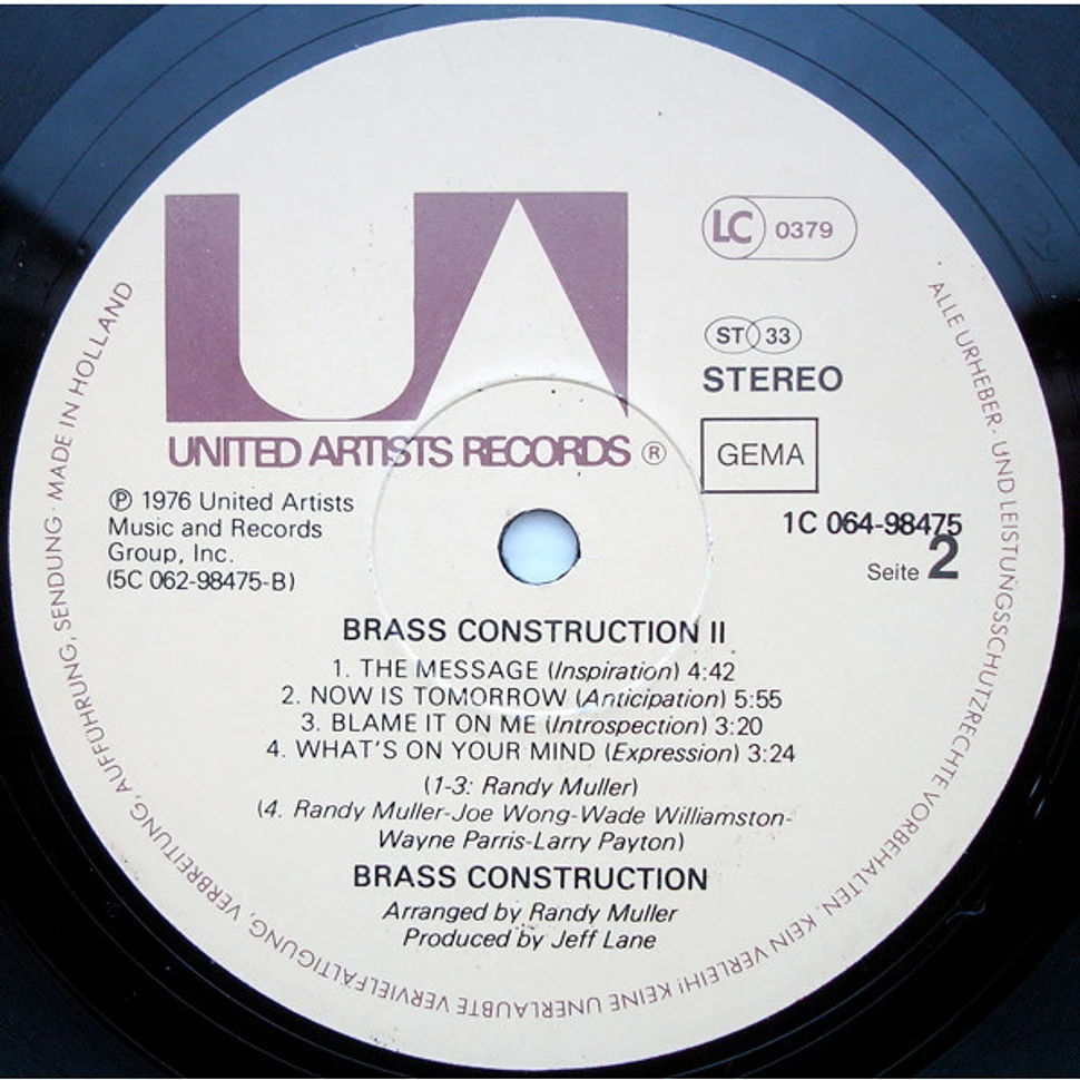 Brass Construction - Brass Construction II