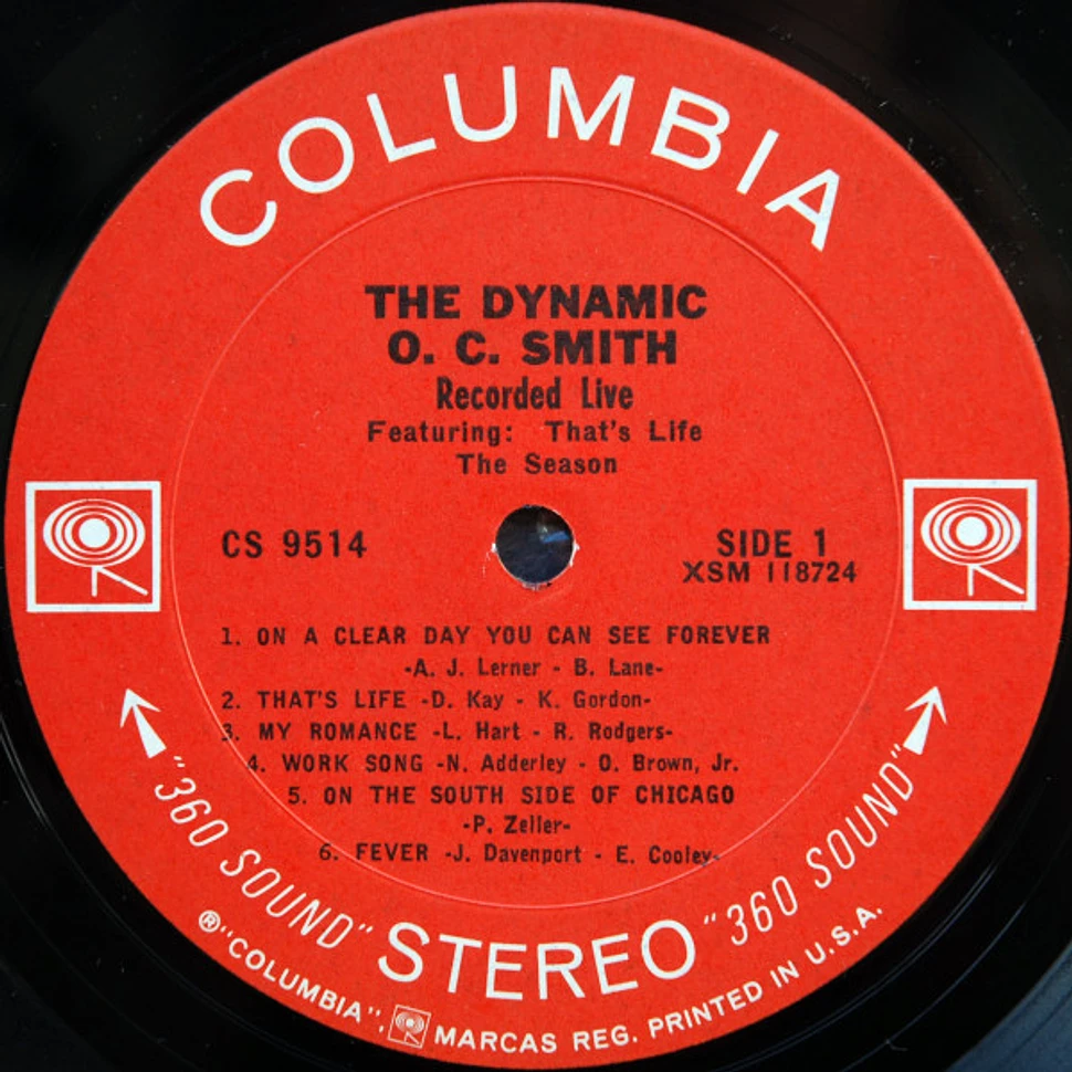 OC Smith - The Dynamic O. C. Smith - Recorded Live