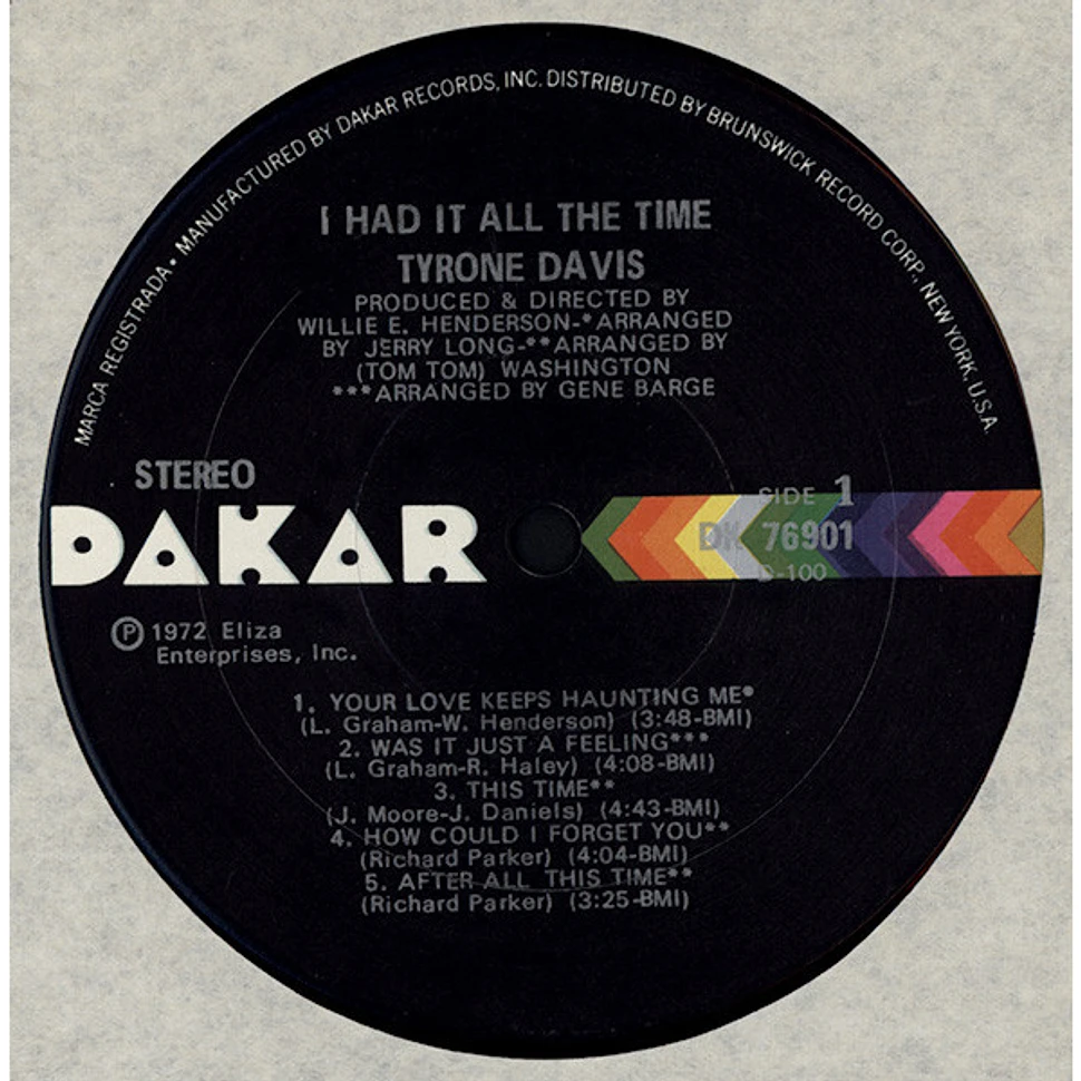 Tyrone Davis - I Had It All The Time