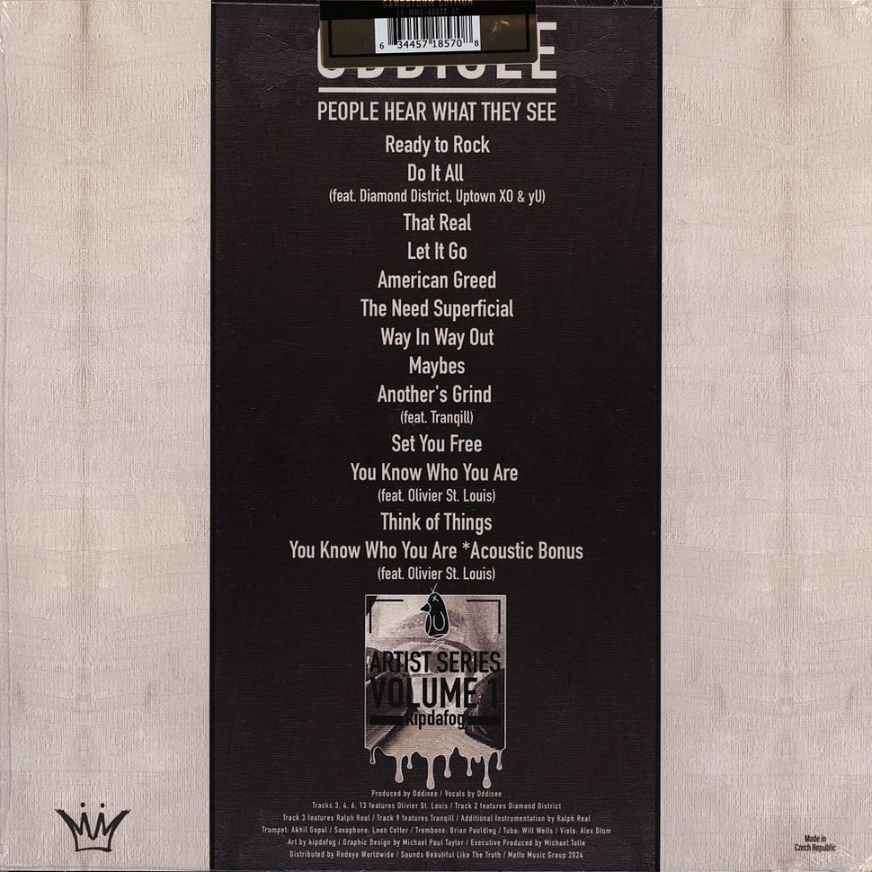 Oddisee - People Hear What They See Cream & Tan Vinyl Edition
