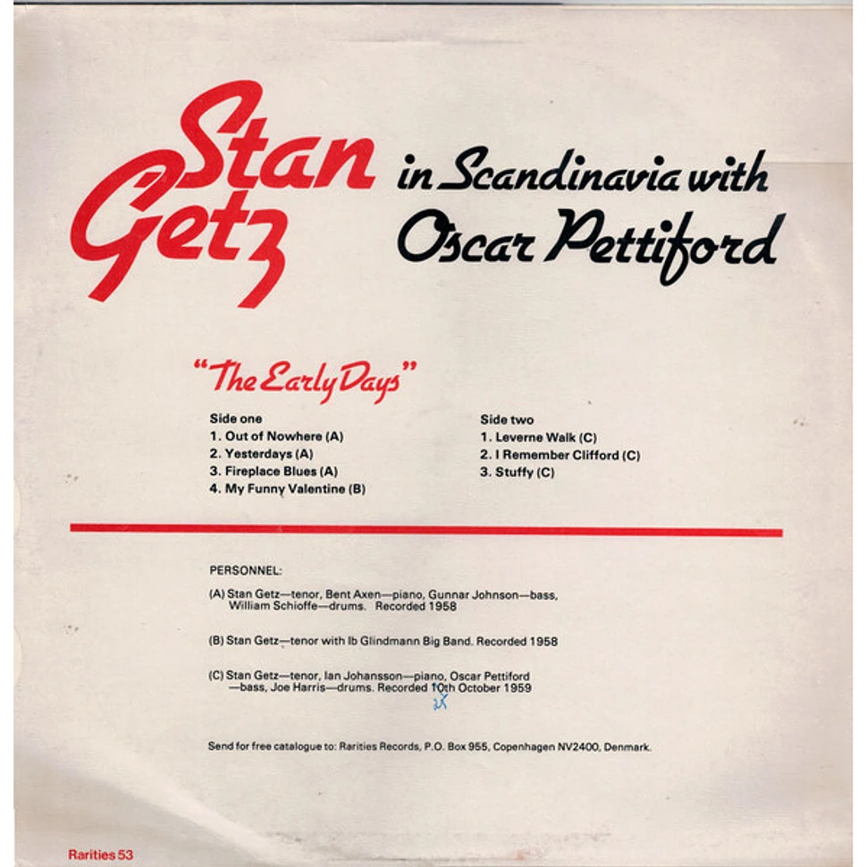 Stan Getz - The Early Days - In Scandinavia With Oscar Pettiford