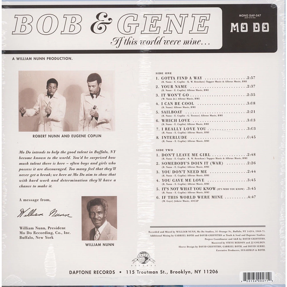 Bob & Gene - If This World Were Mine