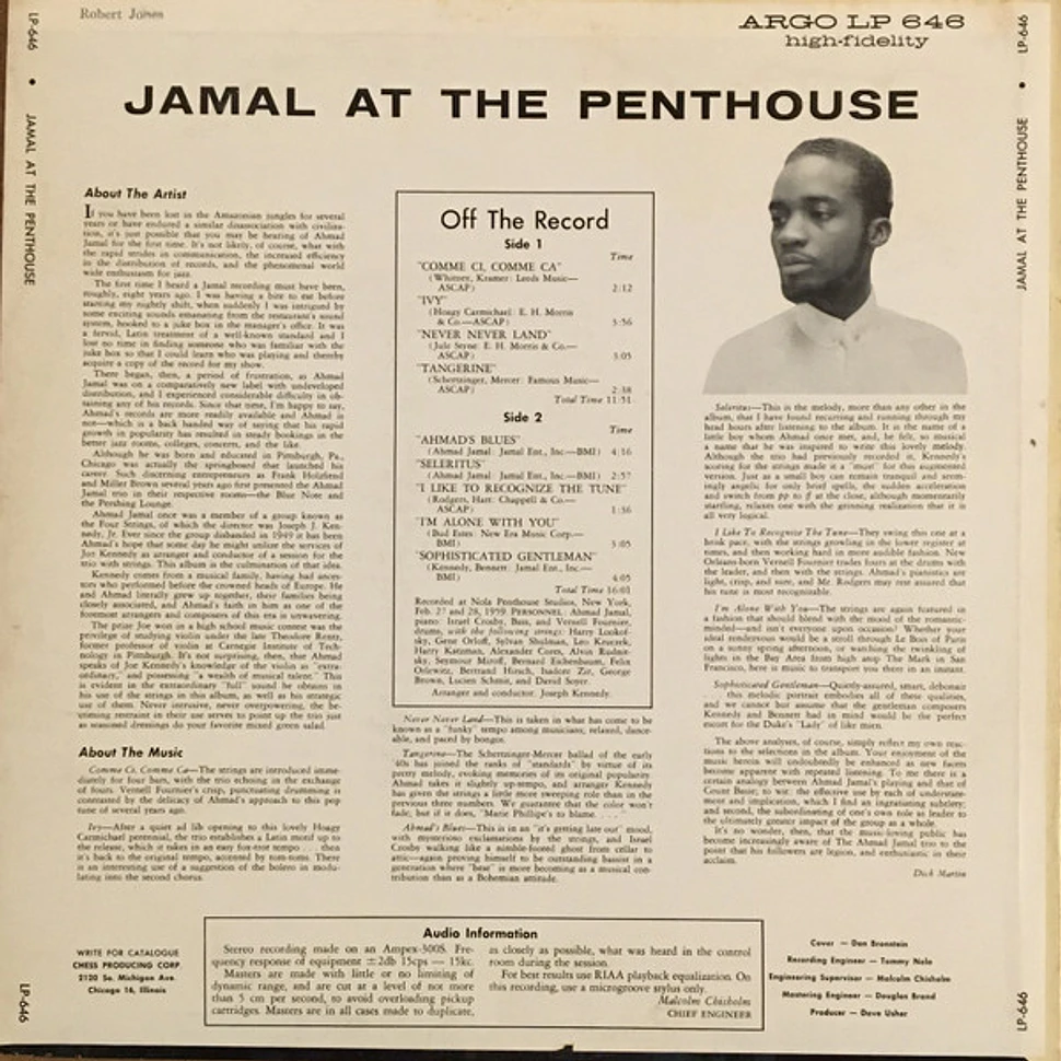 Ahmad Jamal - Jamal At The Penthouse