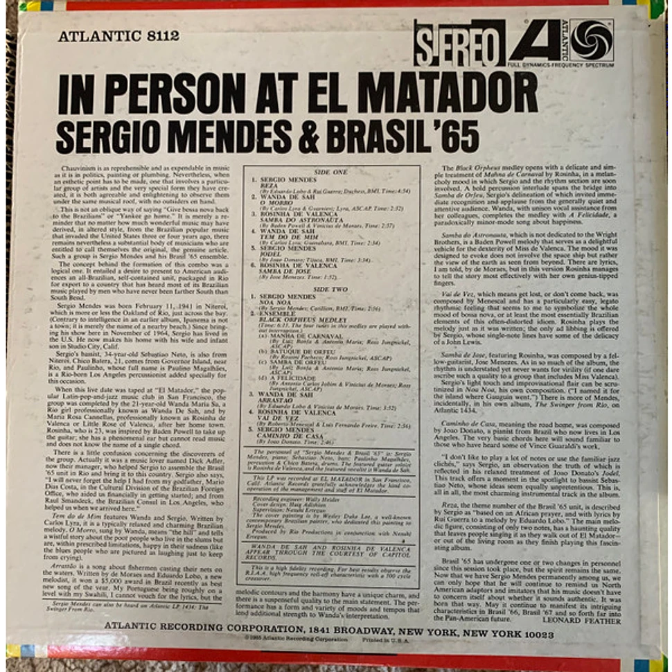 Sérgio Mendes & Brasil '65 - In Person At El Matador