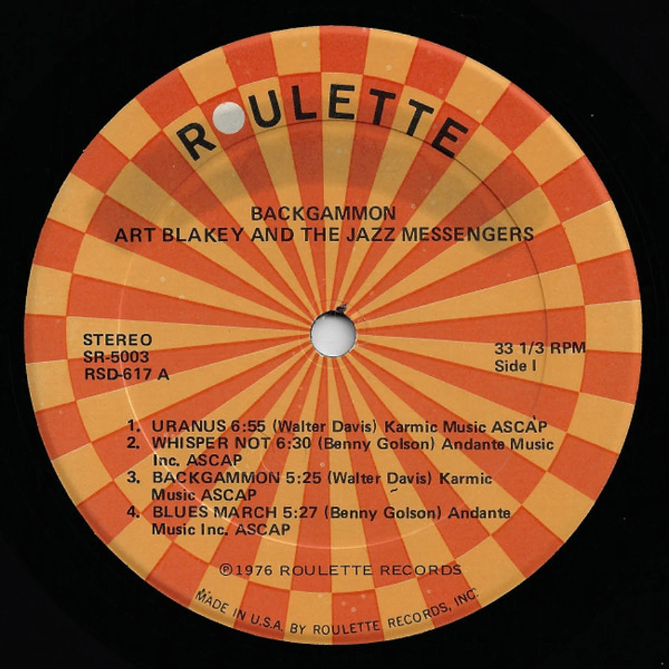 Art Blakey & The Jazz Messengers - Backgammon