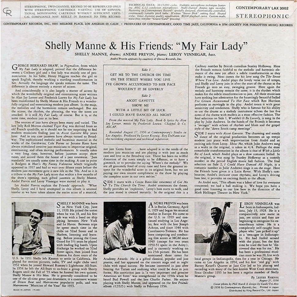 Shelly Manne & His Friends - Modern Jazz Performances Of Songs From My Fair Lady