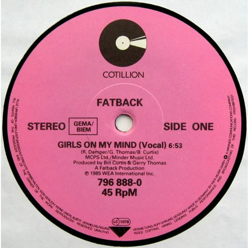 The Fatback Band - Girls On My Mind