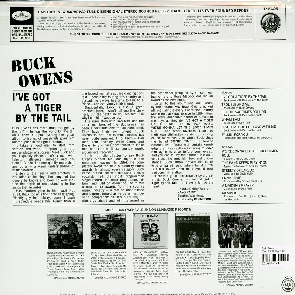 Buck Owens - I've Got A Tiger By The Tail Orange Vinyl Edition