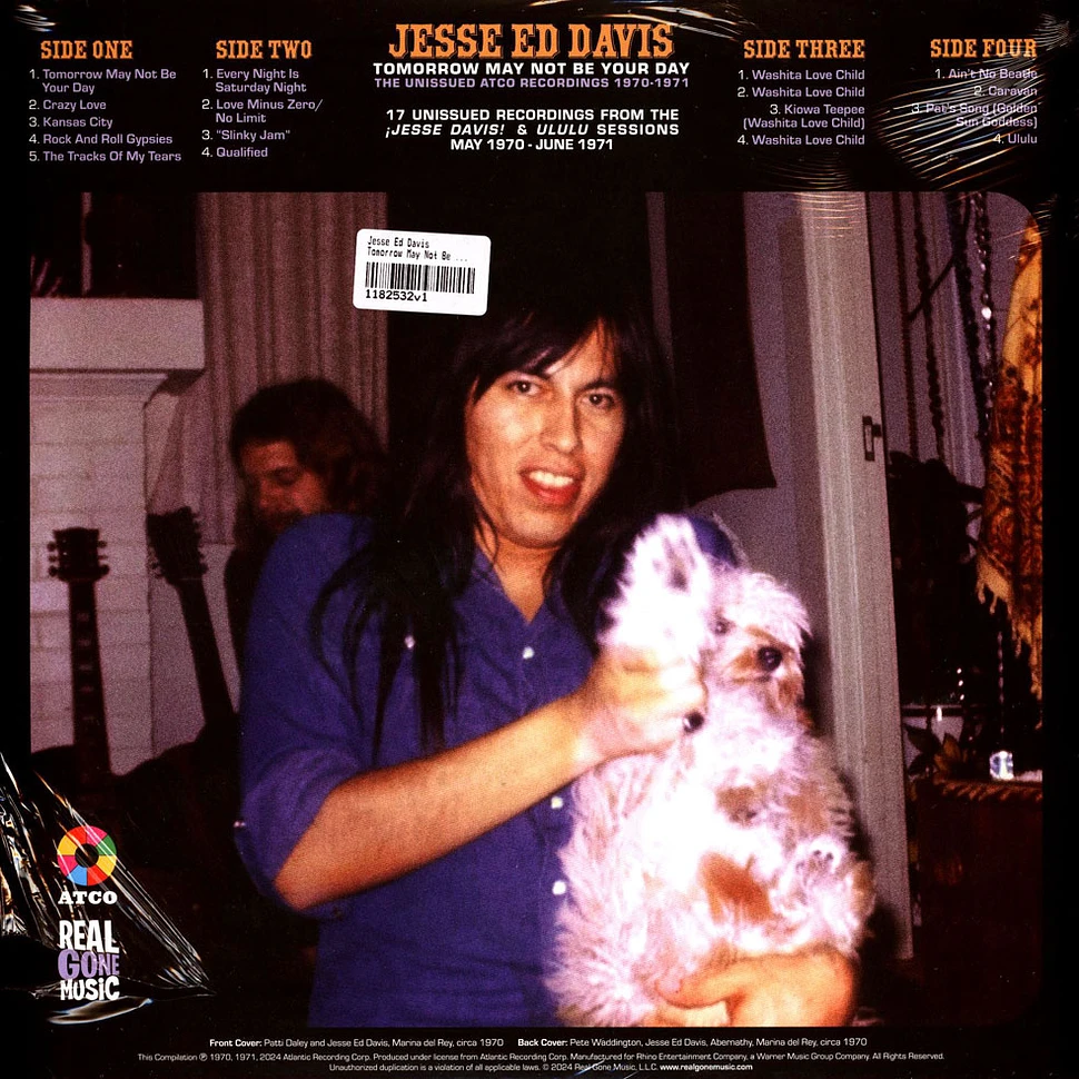 Jesse Ed Davis - Tomorrow May Not Be Your Day--The Unissued Atco Recordings 1970-1971 Black Friday Record Store Day 2024 Edition