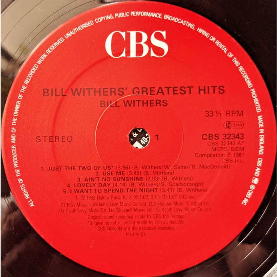 Bill Withers - Bill Withers' Greatest Hits