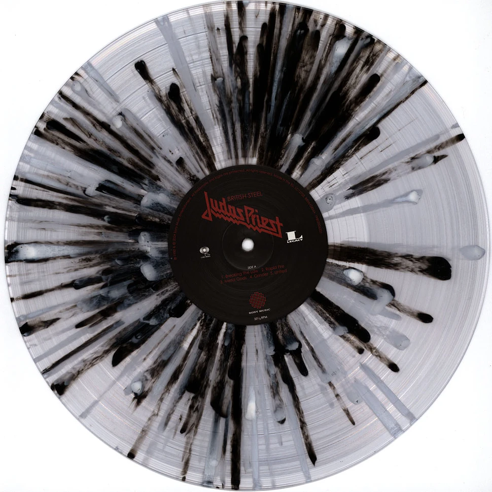 Judas Priest - British Steel Transparent Black & White Splatter Vinyl Edition