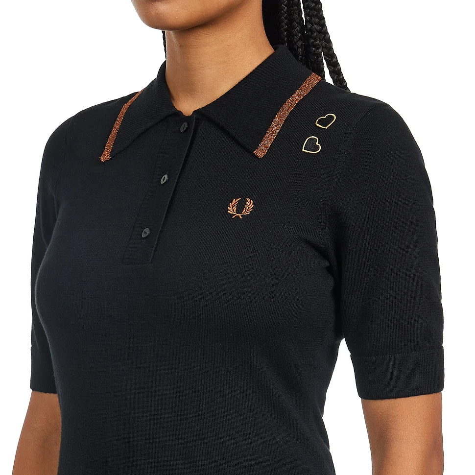 Fred Perry x Amy Winehouse Foundation - Metallic Tipped Knitted Shirt