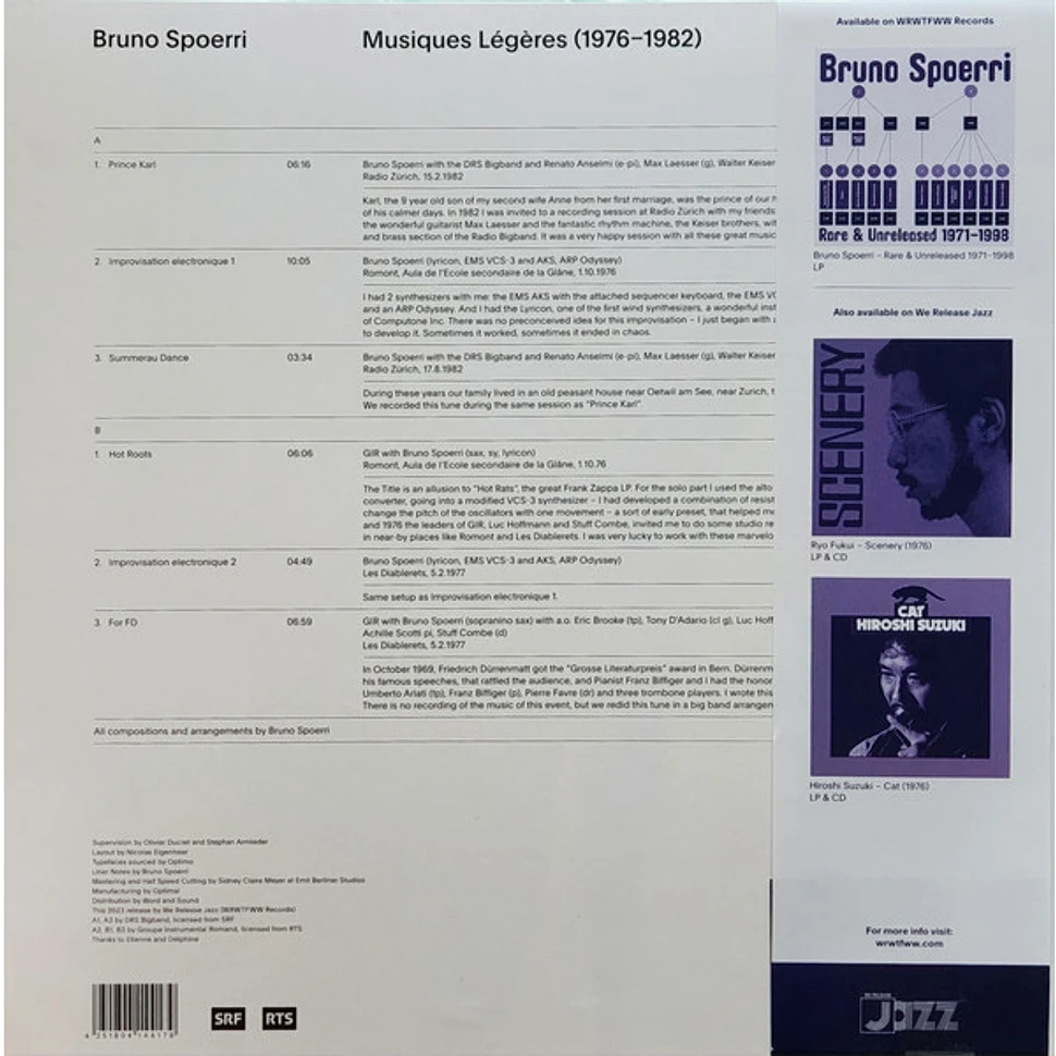 Bruno Spoerri - Musiques Légères (1976-1982)