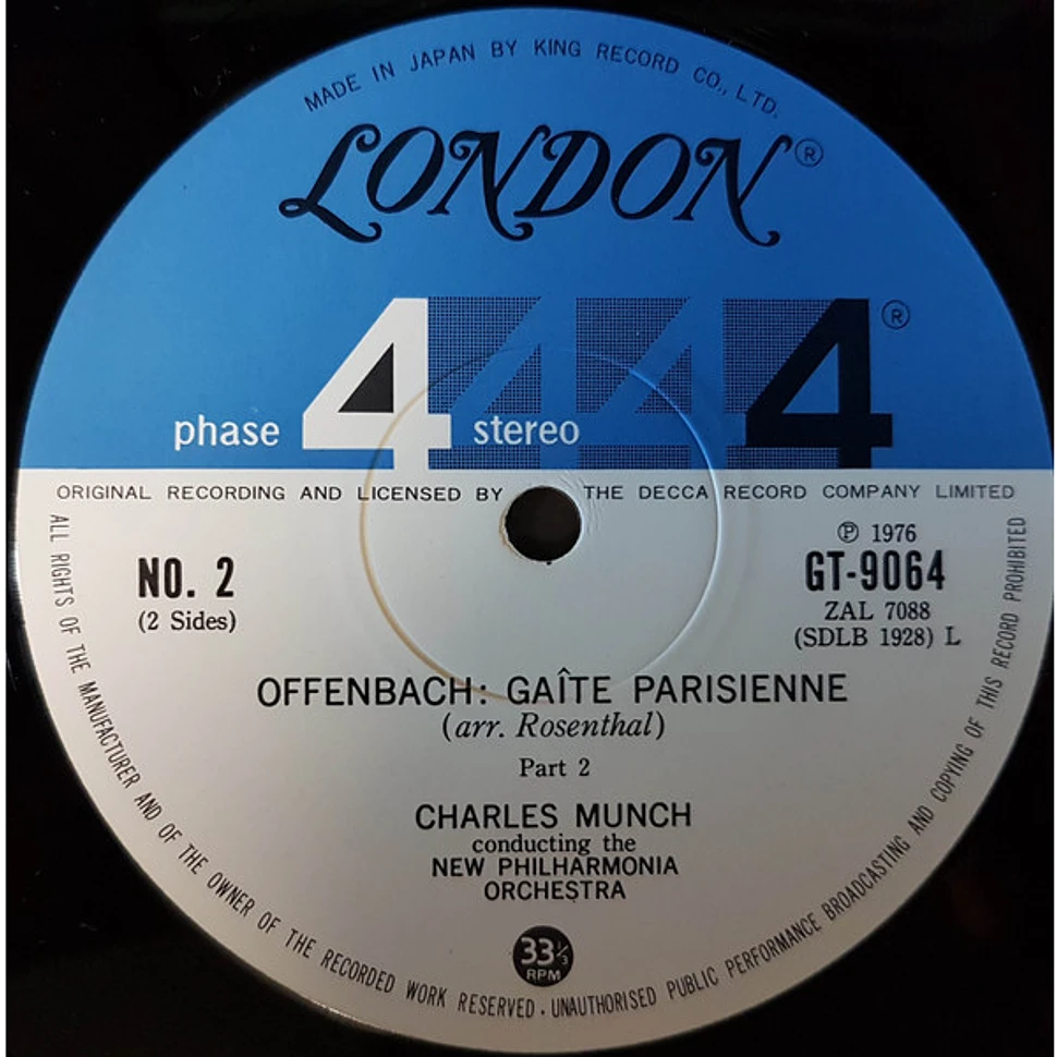 Jacques Offenbach - Charles Munch, New Philharmonia Orchestra - Gaite Parisienne