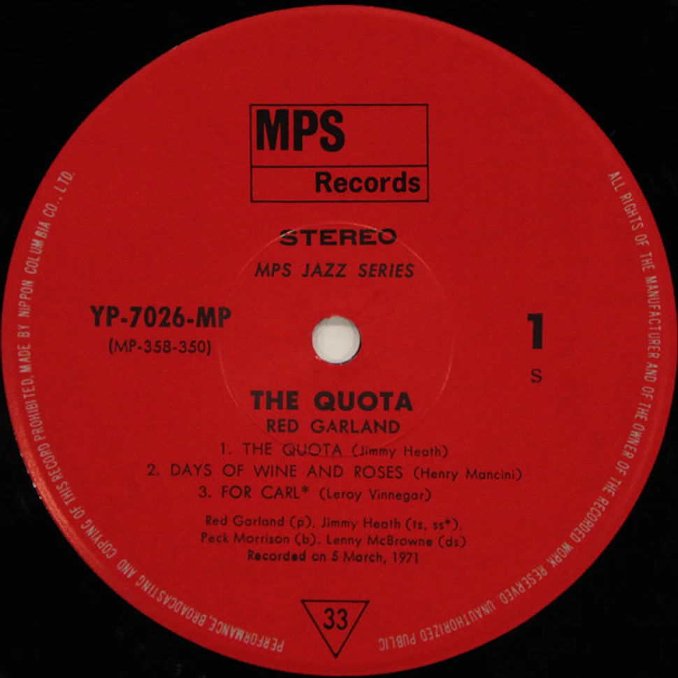 Red Garland - The Quota