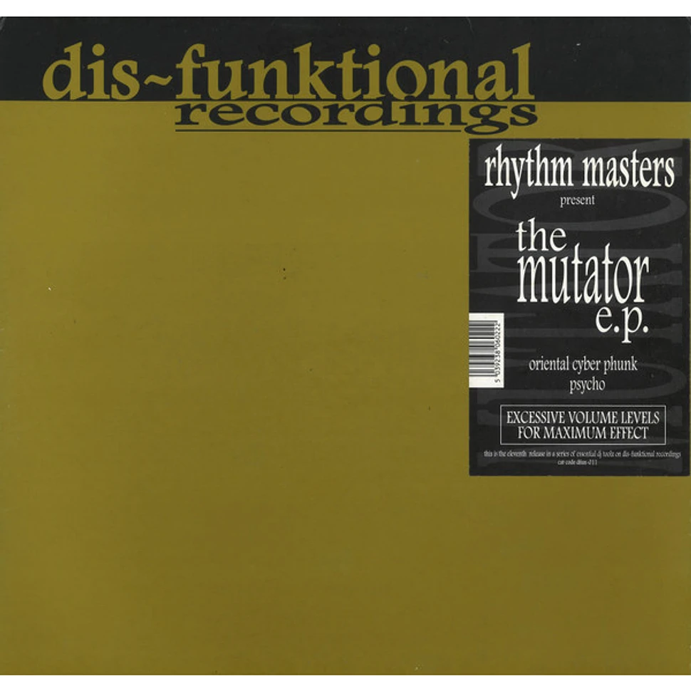 Rhythm Masters Present The Mutator - The Mutator E.P. (DJ Essentials On Plastic)