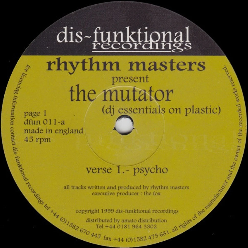 Rhythm Masters Present The Mutator - The Mutator E.P. (DJ Essentials On Plastic)